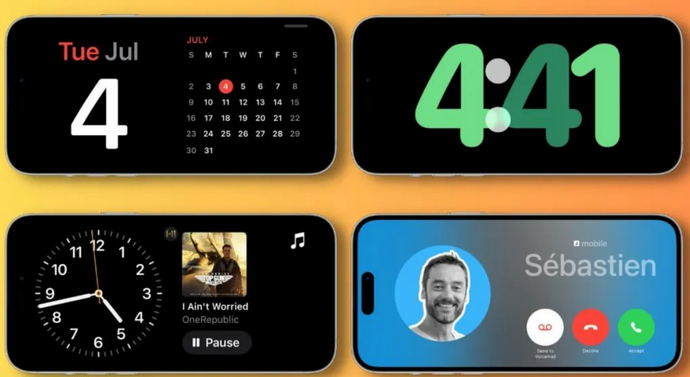 金牛苹果手机维修分享iOS17横屏充电待机显示有什么好处 